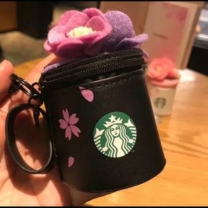 STARBUCKS- Coin purse/Card holder- Cherry Blossom